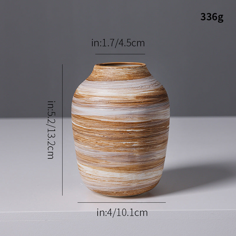Künstlerische Spiraldesign Keramikvase Brehn