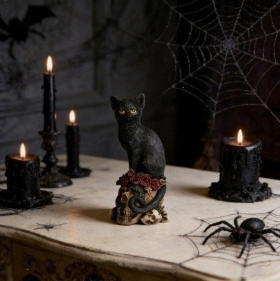 Dekorative schwarze Katzenfigur Brehn