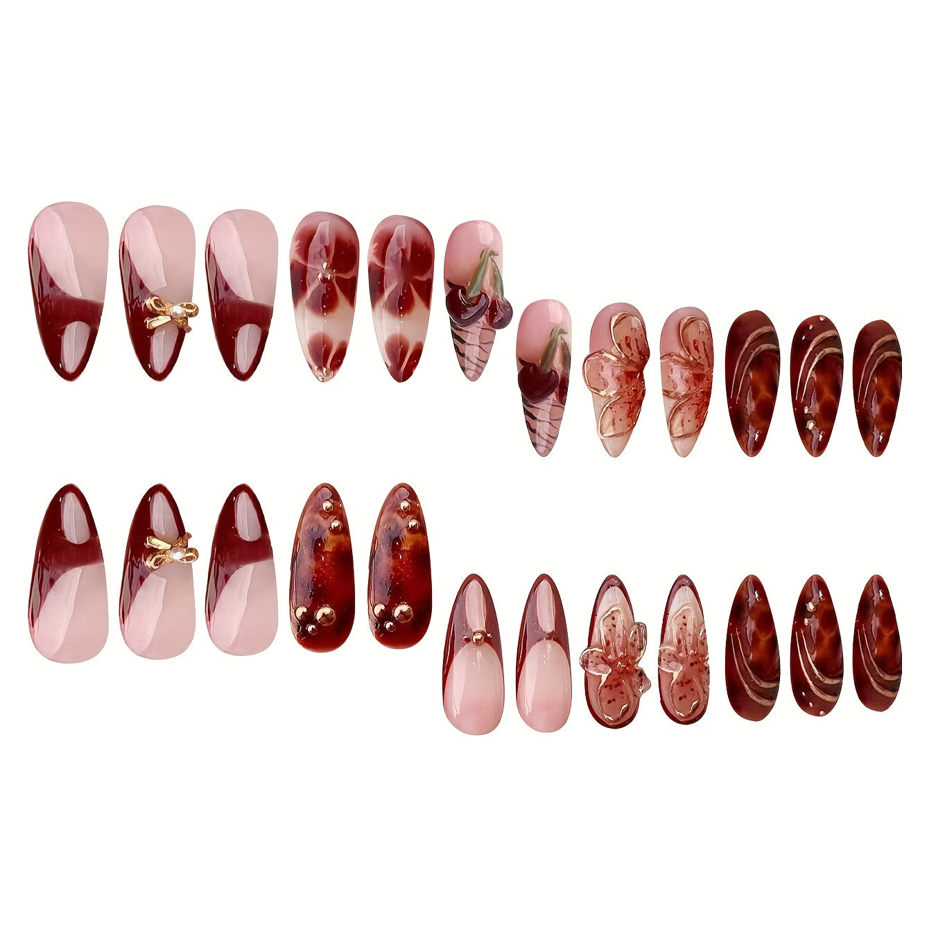 Kreatives Künstlerisches Press-On-Nageldesign Brehn
