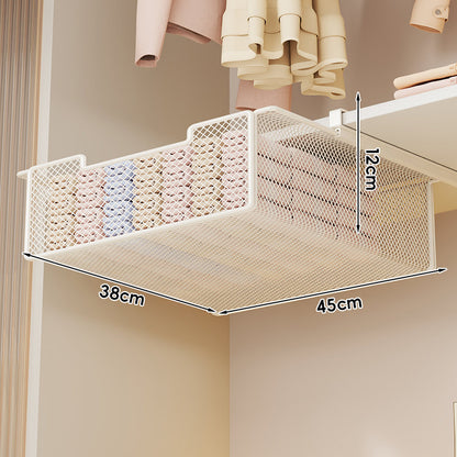 Unterregal-Ausziehbarer Netzdrawer-Organizer mit Schienenklemmbefestigung