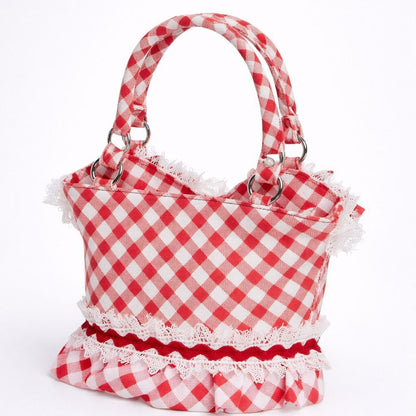 Verspielt Gingham Druck Handtasche