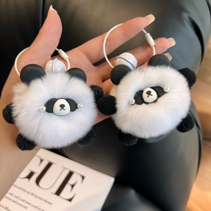 Süßes Panda Plüsch Schlüsselanhänger Set Brehn
