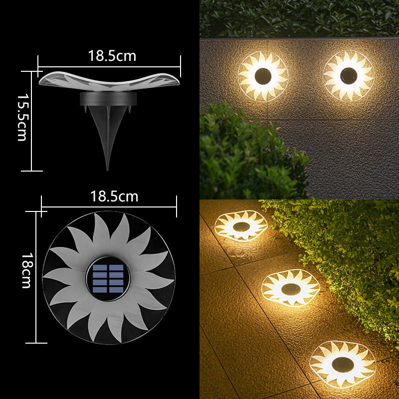 Dekorative Solar-Acryl-Blüten-Gartenstecker LED-Wegeleuchte Brehn