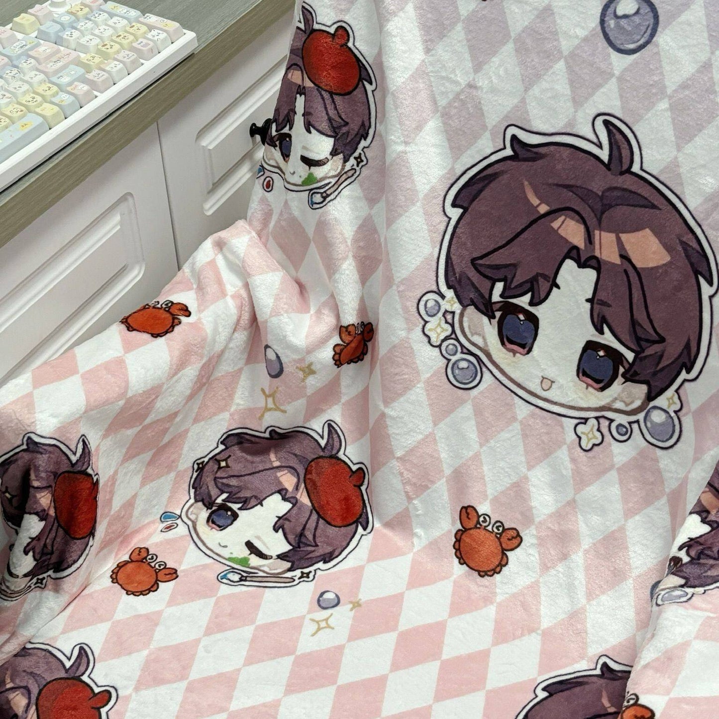 Cartoon-Charakter-Print Fleece-Decke
