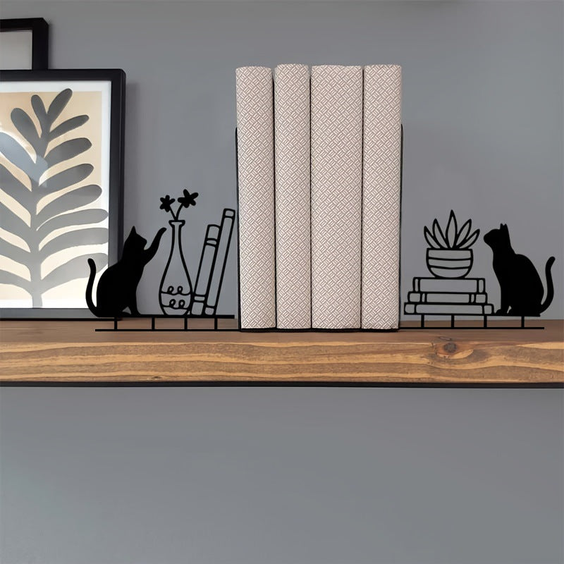 Dekorative katzenmotivierte Buchstützen