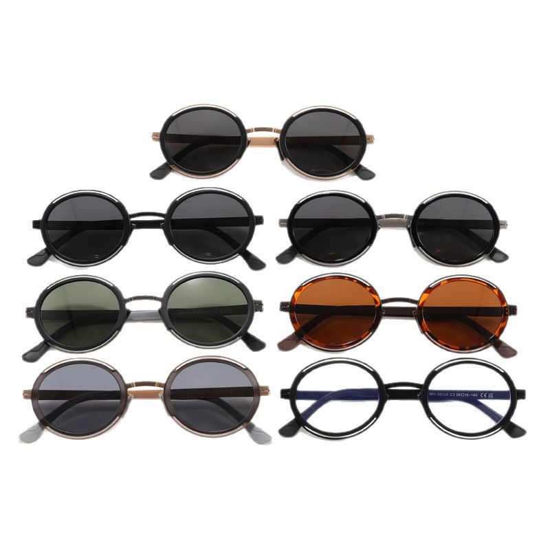Damen modische runde Sonnenbrille mit elegantem Metallrahmen Brehn