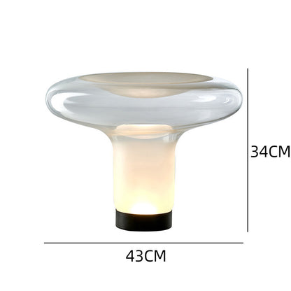 Moderne skulpturale Glas-Tischlampe