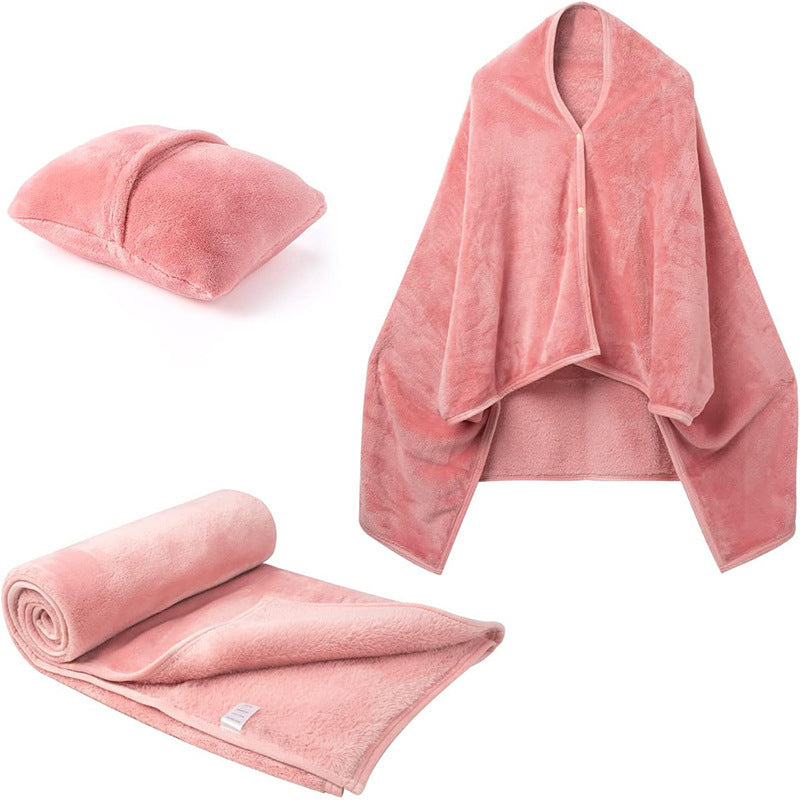 Damen Kuscheldecke mit Arm-Design und Kissen Brehn