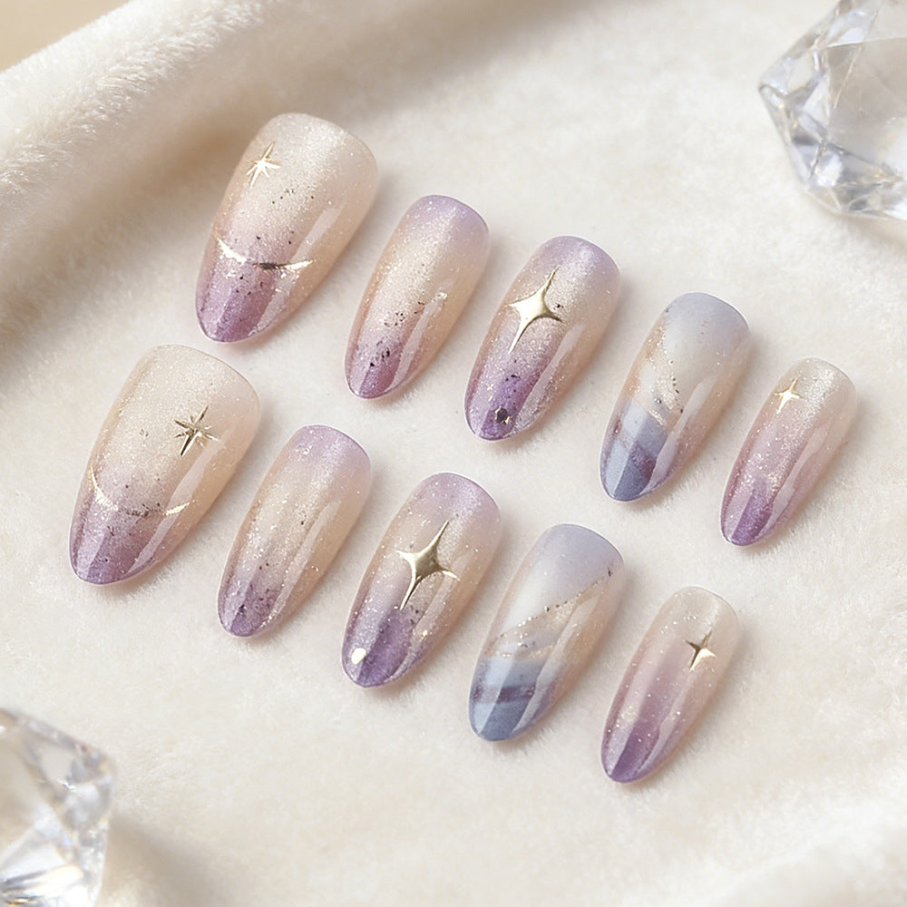 Gradient Glitter Press-On Nails Brehn