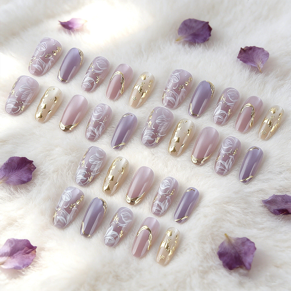 Deluxe Floral Press-On Nagelkunstset Brehn