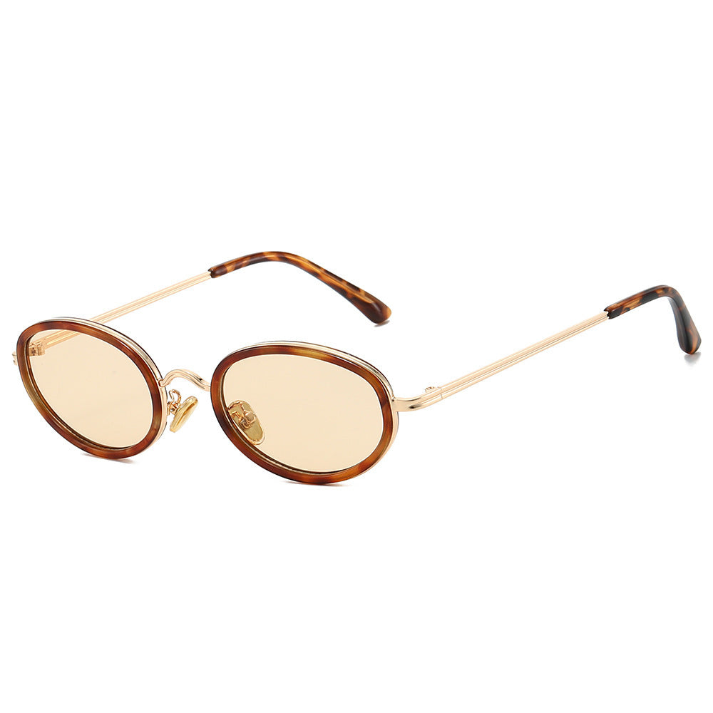 Damen modische Sonnenbrille mit hochwertigem Rahmen und runden Gläsern Brehn
