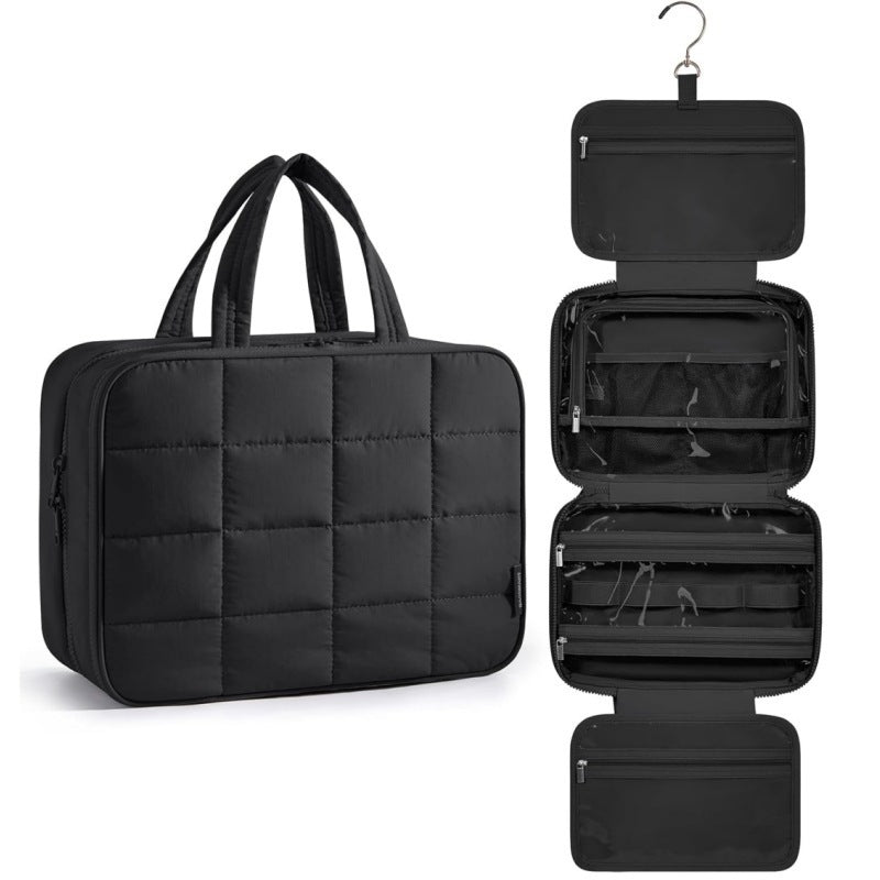 Schmuck-Organizer Tasche mit Abnehmbarem Haken und Transparenter Fächeraufteilung Brehn