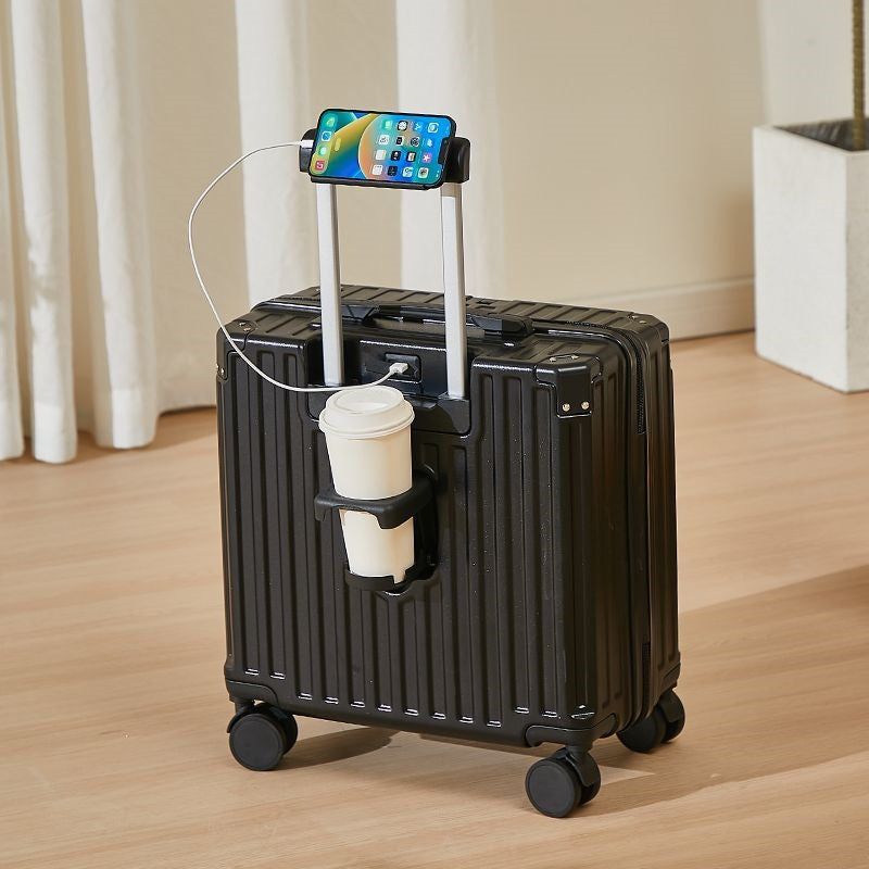Hartschalen Reisekoffer Mit Integriertem Usb-Anschluss Und Praktischen Getränkehalter Brehn