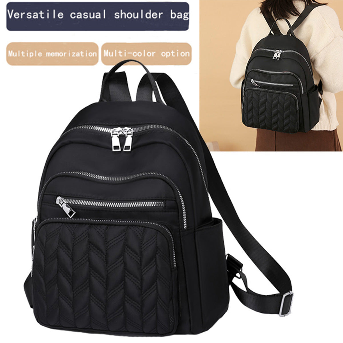 Kompakte Strukturierte Rucksack Brehn