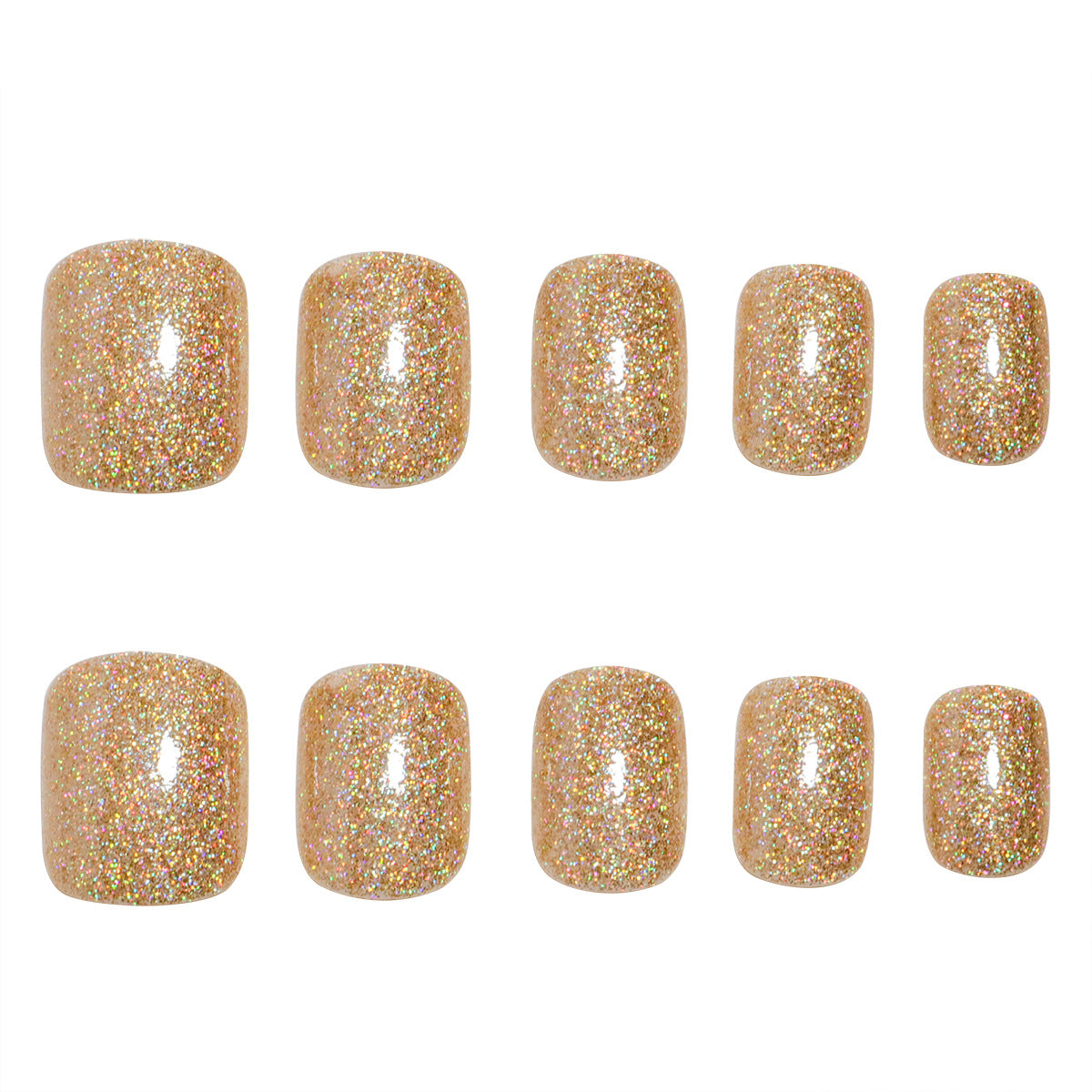 Glitzerndes Press-On Nagelset Brehn