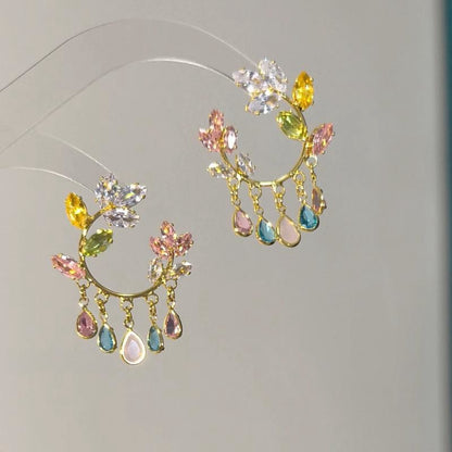 Künstlerische Florale Tropfenohrringe Brehn
