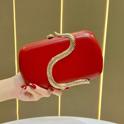 Stylische Schlangen-Detail Abend Clutch