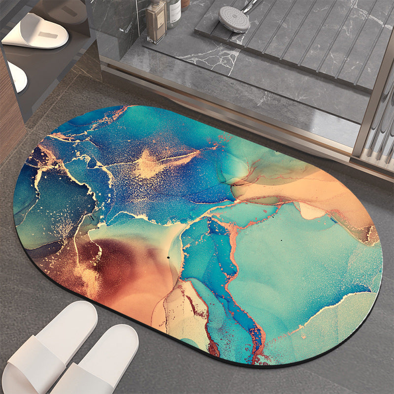 Luxuriöse Abstract Marmor Badematte Brehn