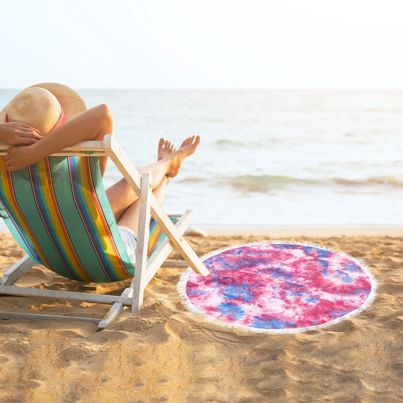 Damen runde Stranddecke mit Fransen Brehn