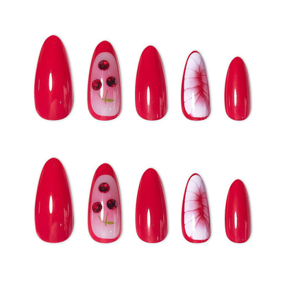 Kreative Cherry Nagelkunst Verlängerungen Brehn