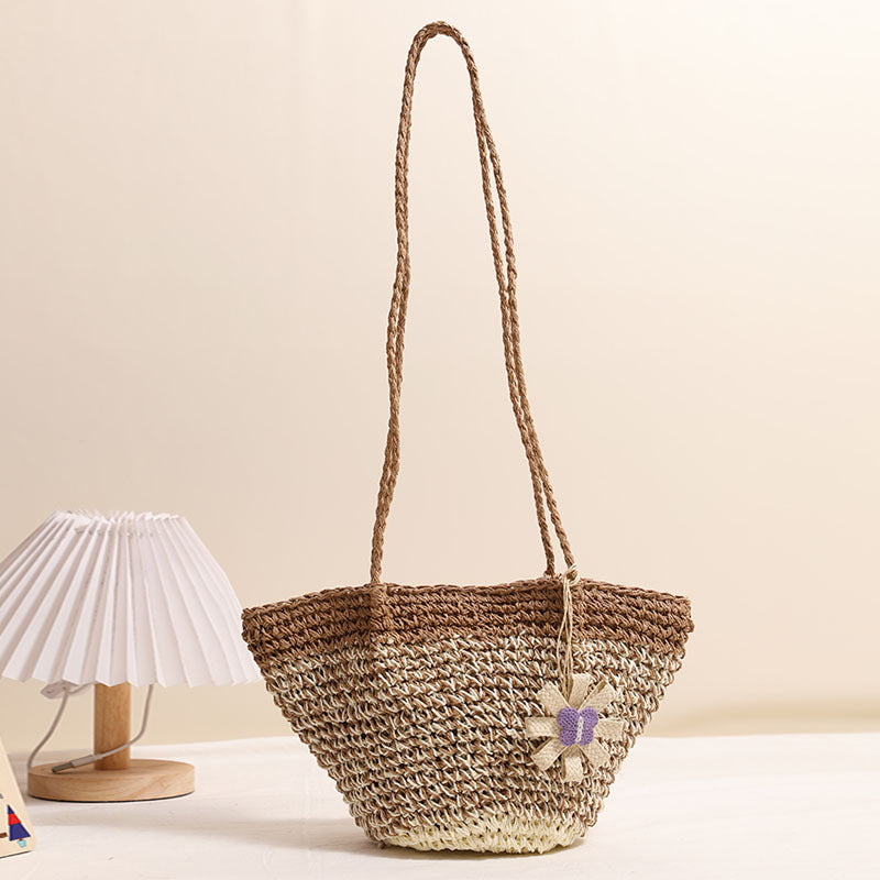 Modische und Handgefertigte Henkeltasche mit Floralem Akzent Brehn