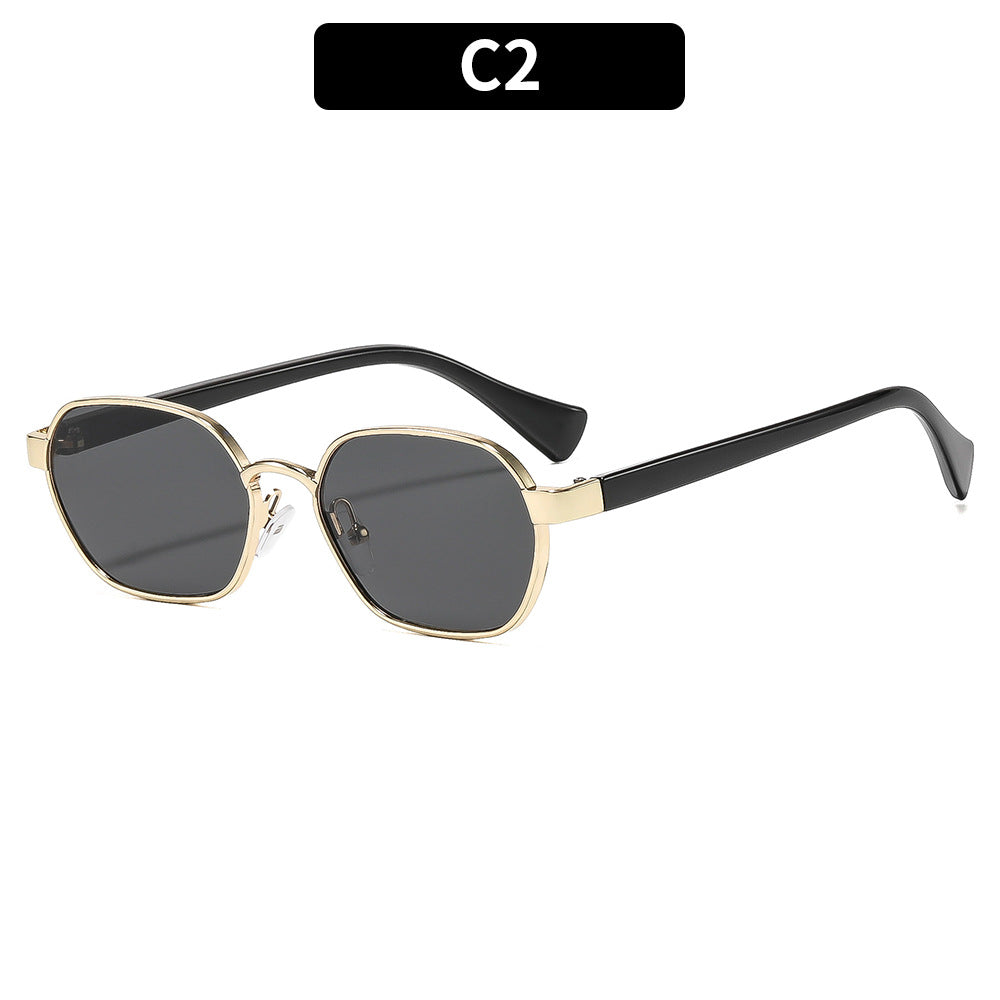 Moderne Anziehung Vintage-inspirierte quadratische Sonnenbrille