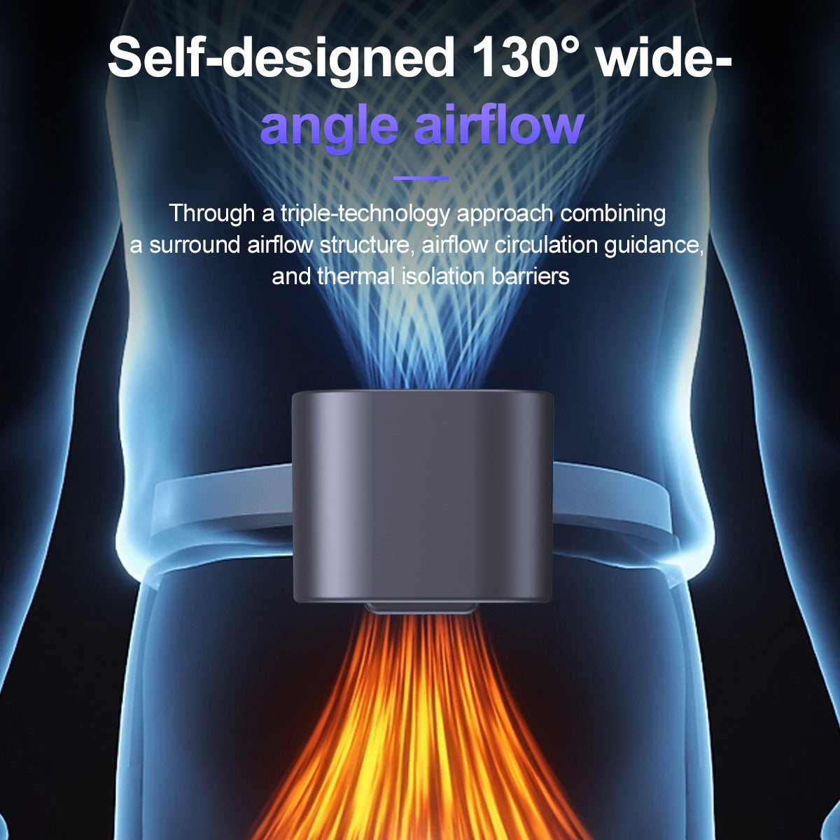Unisex nan tragbarer Clip-On Taillenkühler mit LED-Display Brehn