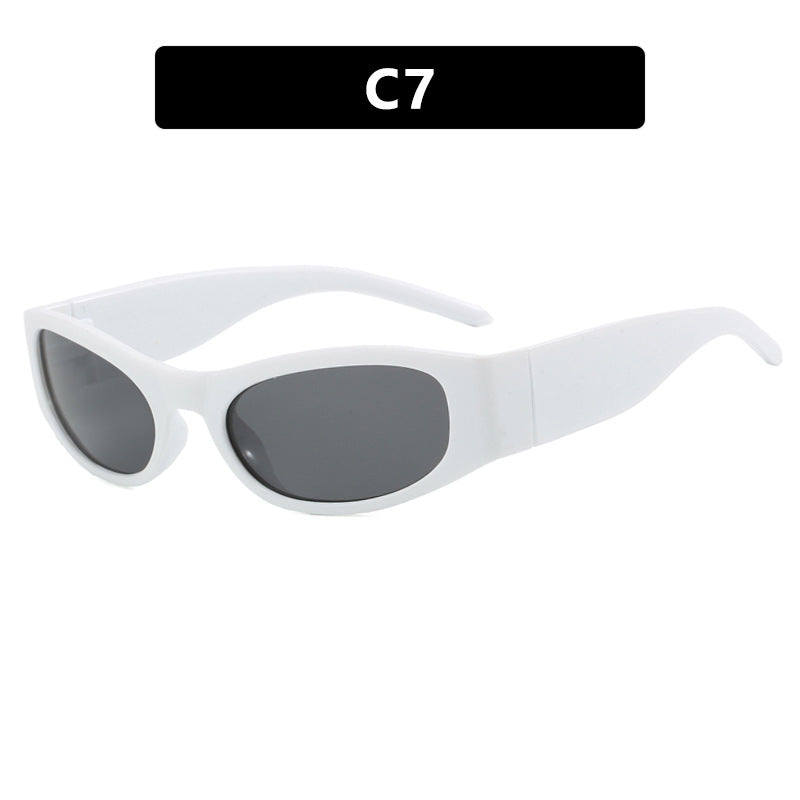 Damen sportliche Sonnenbrille mit breitem Rahmen und UV-Schutz Brehn