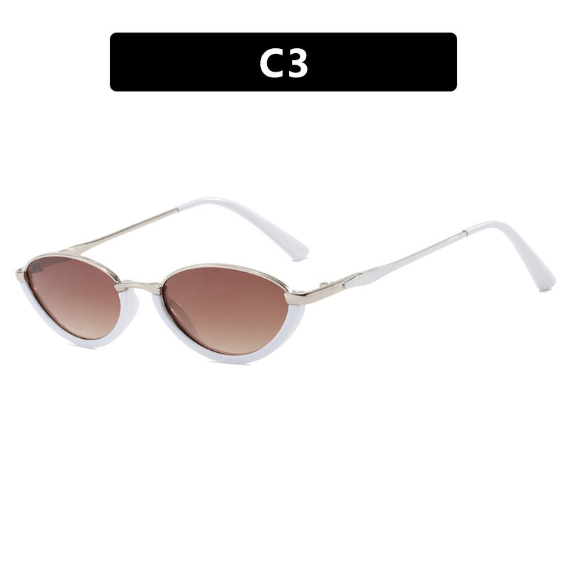 Damen modische Cat-Eye Sonnenbrille mit zweifarbigem Rahmen und UV-Schutz Brehn