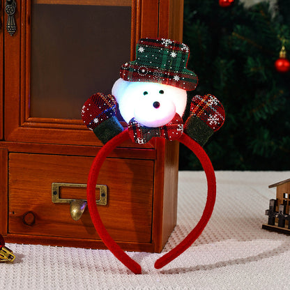 LED Leuchtender Weihnachts-Haarreifen mit Rentier-Motiv Brehn