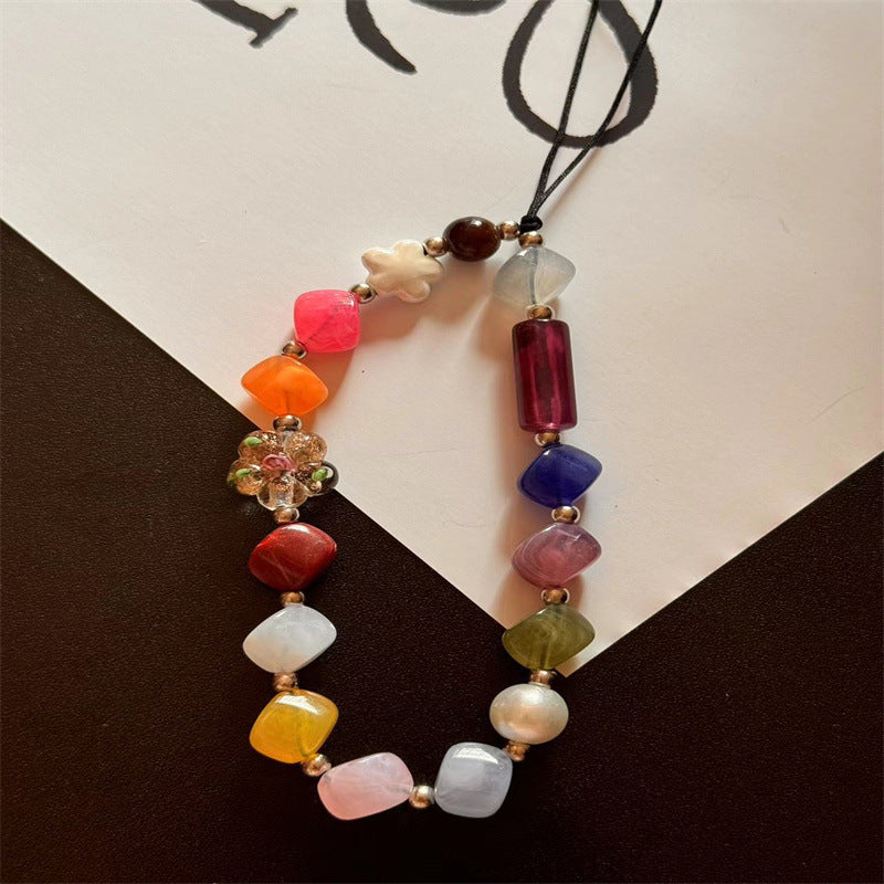 Handgefertigtes Perlen-Handyhalsband Brehn