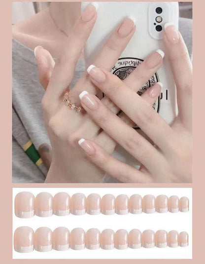 Premium French Tip Press-On Nail Set