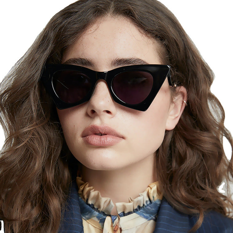 Damen Modische Katzenaugen Sonnenbrille im Fashion-Stil Brehn