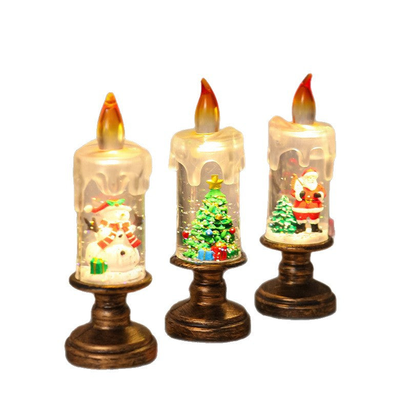 Nostalgische LED Weihnachtskerzen-Deko Brehn