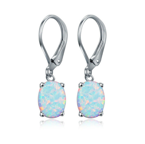 Opal-beschichtete Pendelohrringe Brehn