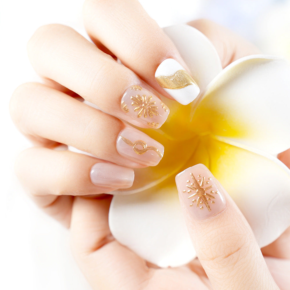 Künstlerisches Metallic-Nagelset Brehn