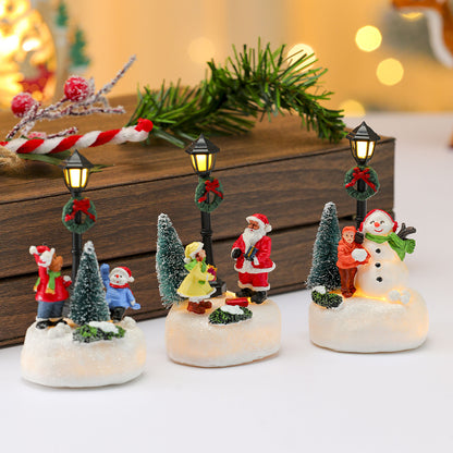 LED Leuchtender Schneemann Figurine Brehn