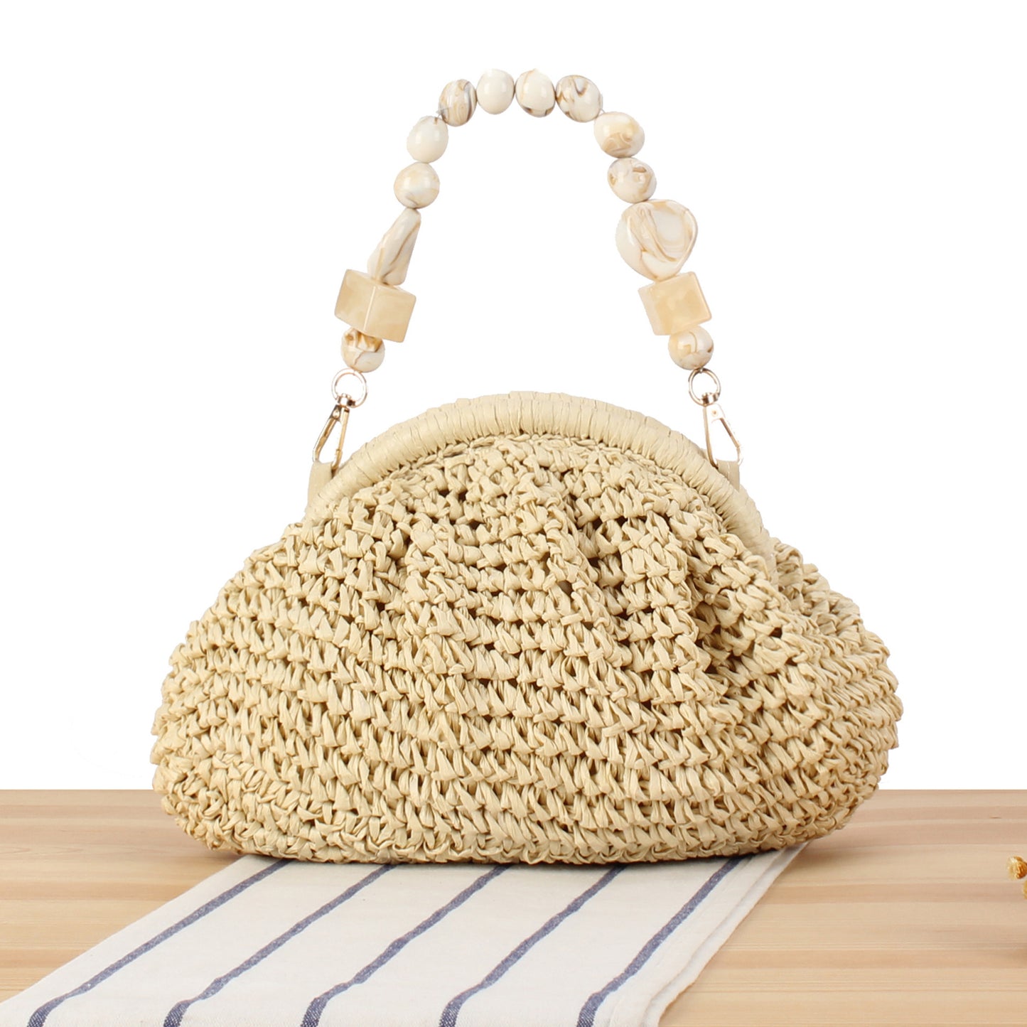 Handtasche mit Innovativem Bead-Griff Brehn