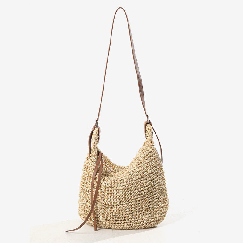 Damen Handtasche aus geflochtener Baumwolle mit komfortablem Schulterriemen Brehn