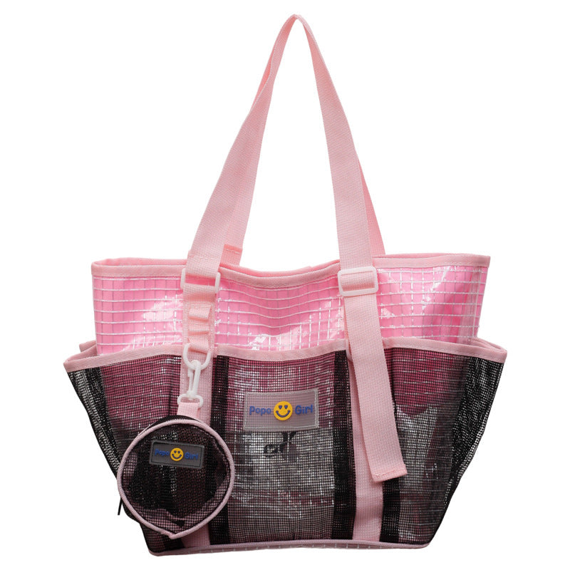 Netz Strandtasche mit abnehmbarem Beutel