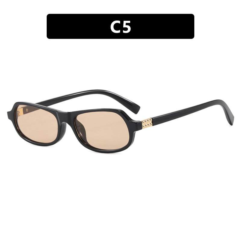 Damen schicke modische Sonnenbrille mit goldenen Akzenten Brehn