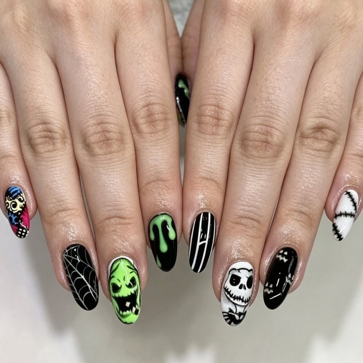 Halloween inspirierte Nagelkunst Brehn