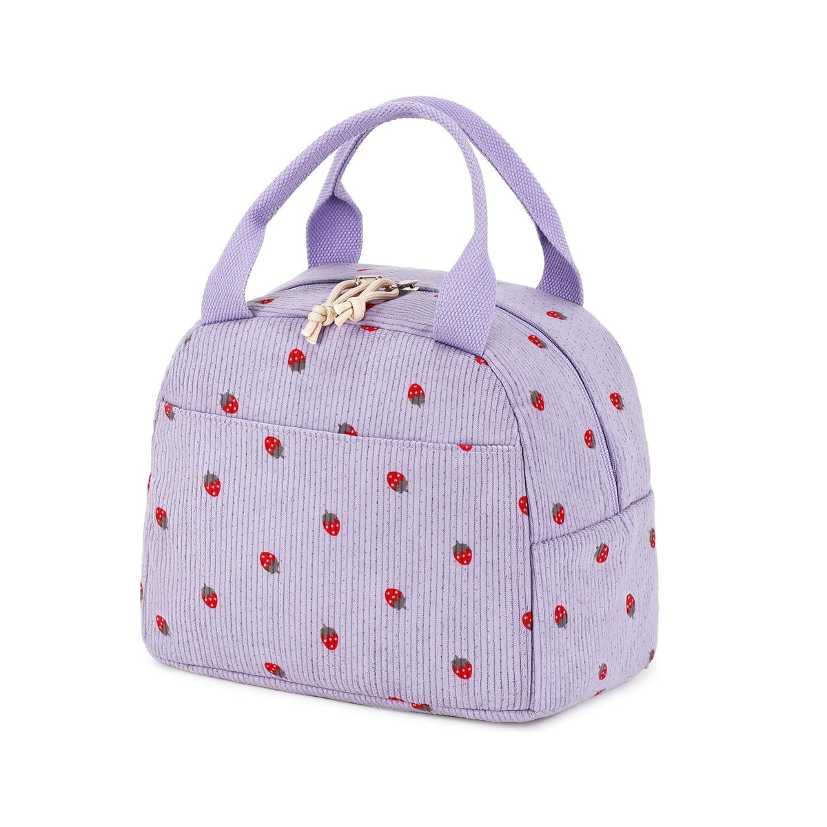 Isolierte Lunch-Tasche mit niedlichem Erdbeer-Druck