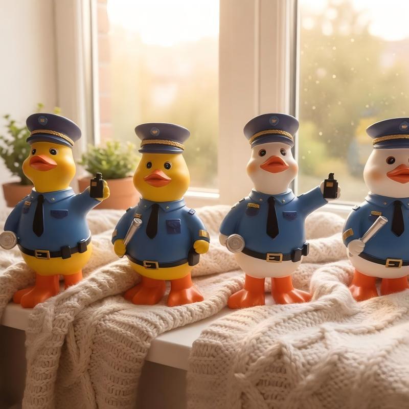 Lustige Polizeientenfigur Brehn