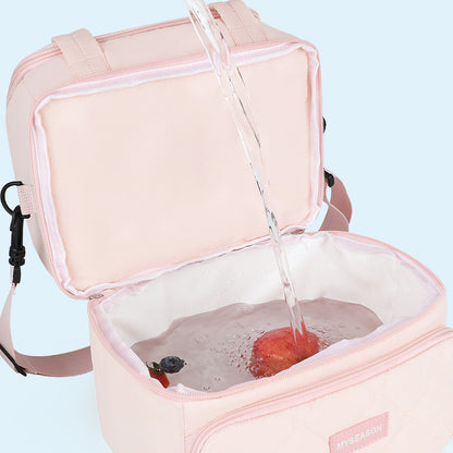 Stylish gesteppt isolierter Lunch Tote Brehn