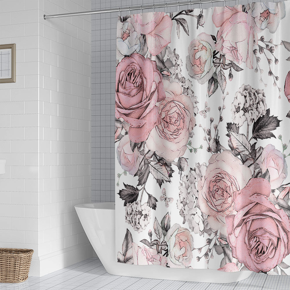 Florales Druck Duschvorhang Brehn