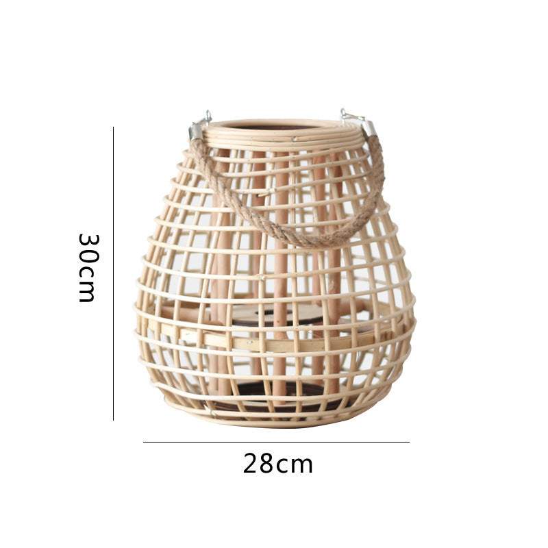 Dekorativer Rattan-Laterne mit Tragegriff Brehn