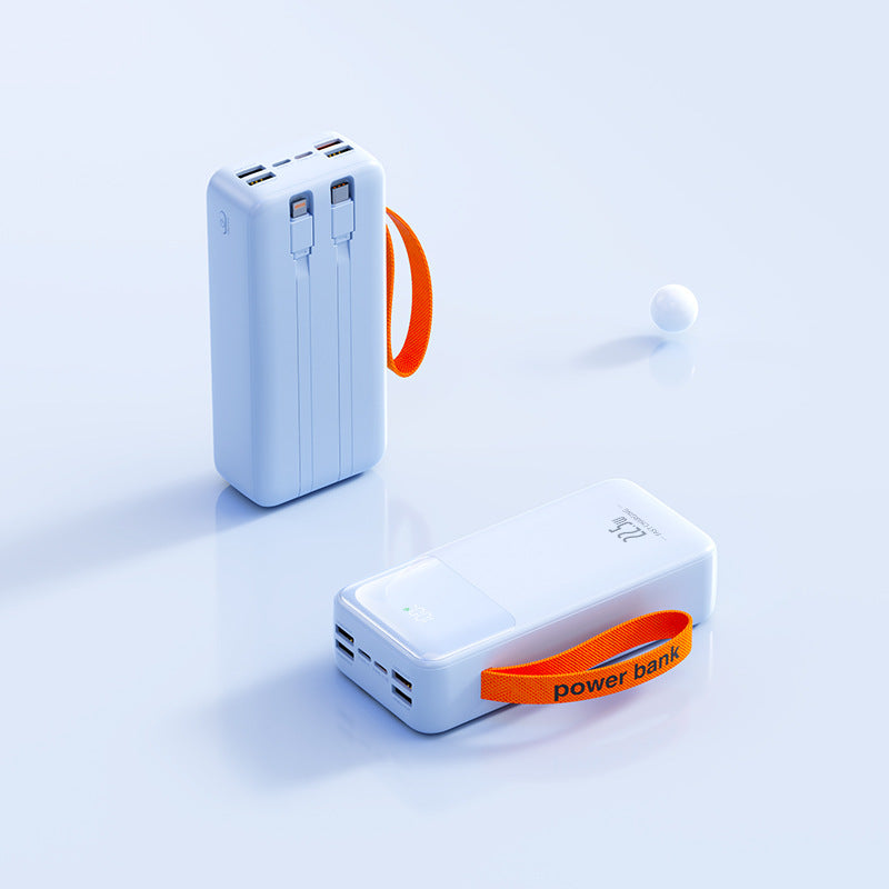 Tragbare Powerbank mit Integriertem Ladekabel und Schnellladefunktion Brehn