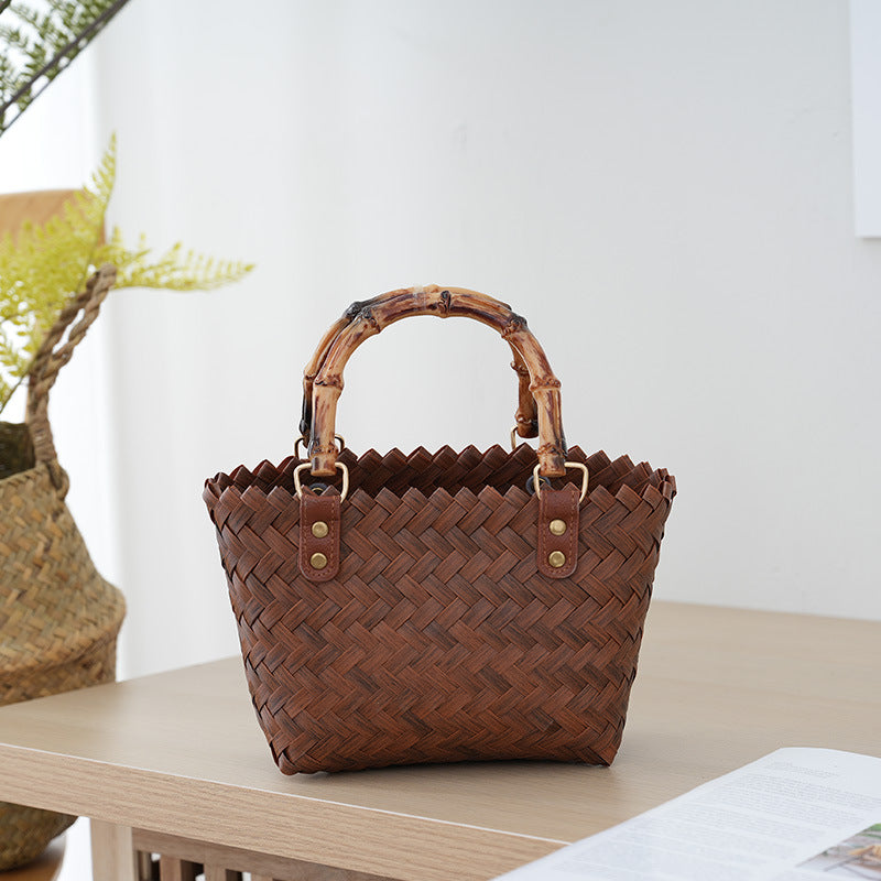 Handtasche Aus Geflochtenem Bast Brehn