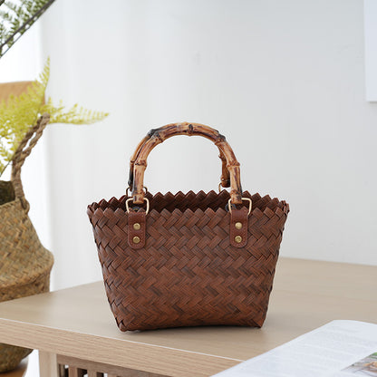 Handtasche Aus Geflochtenem Bast Brehn